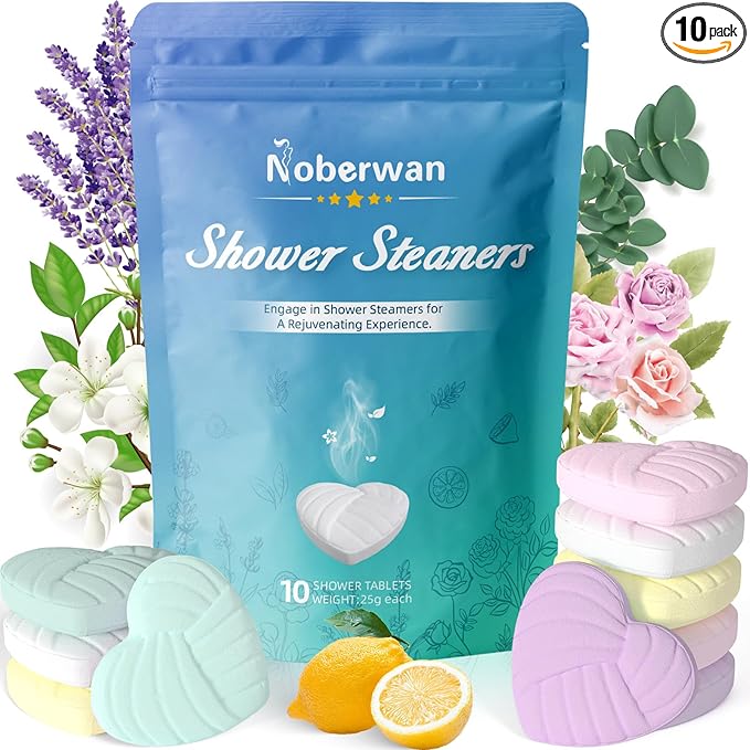 Shower Steamers Aromatherapy for Women Men,10 Pack Organic Essential Oils, Spa Relaxation,Travel Essentials Aromatherapy Bath,Birthday Gifts for Her