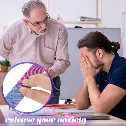 36 Pcs Anxiety Sensory Stickers Mental Health Stickers Fidget Textured Strips Toys Adhesive Tactile Calm Relief Items for Adults Desk School Counselor Classroom(Gradient Style)