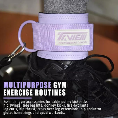TAVIEW Ankle Straps Cable Machine Attachment for Gym - Cable Kickback Ankle Straps - Padded Ankle Cuffs for Glute Kickbacks and Leg Workouts