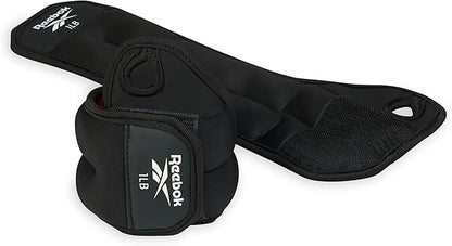 Reebok Wrist Weights, Wearable Weights with Thumb Loop for Arm Fitness, Boxing, Yoga, Walking & More, Polyester Spandex Wrist Wraps, Home Workout Essentials & Gym Accessories for Women & Men