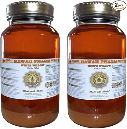 Hawaii Pharm White Willow (Salix alba) Liquid Extract 2x32 fl.oz