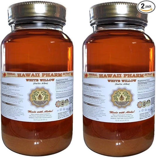 Hawaii Pharm White Willow (Salix alba) Liquid Extract 2x32 fl.oz