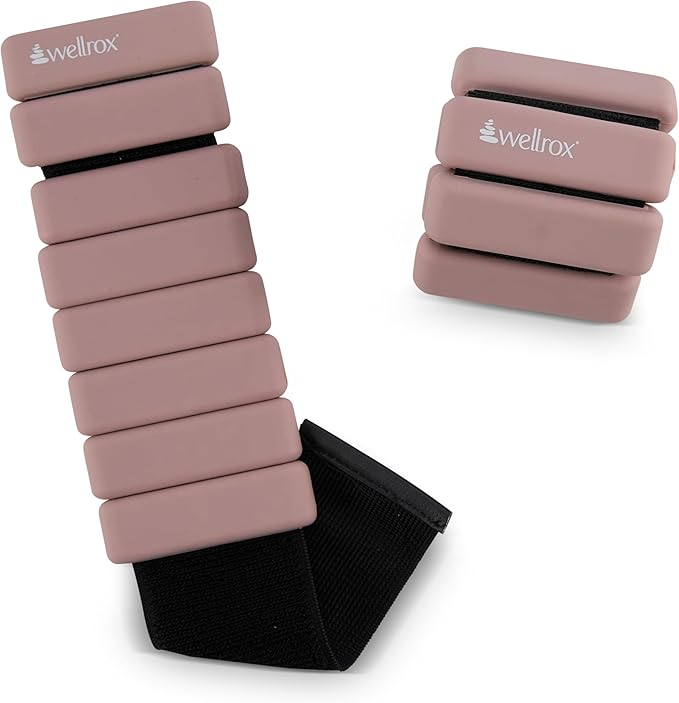 Weighted Bangles – Adjustable Ankle and Wrist Weights for Women & Men – Set of Ankle Weights 2 lbs (1 lb Each Wrist Weight) | Weighted Arm Bands for Pilates, Yoga, Running & Walking