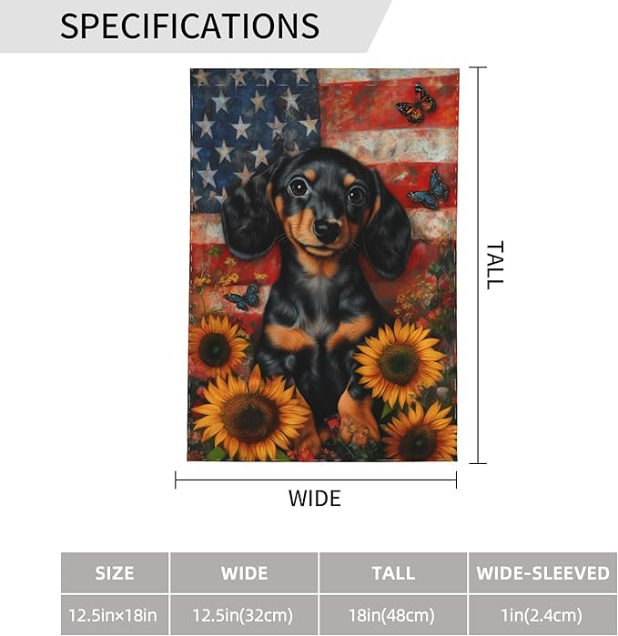 American Flag Garden Flag 12x18 In Double Sided Yard Flags Lawn Sign Decor No Flagstand