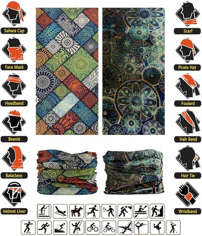 Headband Neck Gaiter Head Wrap Headwear Face Mask Magic Scarf Bandana for Men and Women