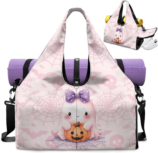 Yoga Mat Bag for Women Men Large Carryall Tote with Adjustable Shoulder Strap for Gym Yoga Travel Pilates Office