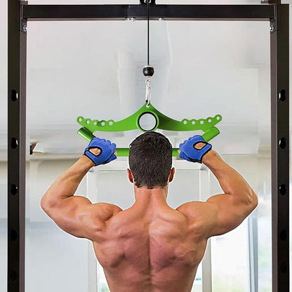 KORIKAHM Adjustable Lat Pull down Bar, Cable Machine Attachments for Gym, Home Gym Fitness T-bar Row Pulldown Attachments, Lat Pull Down Machine Wide Grip Neutral Grip Handle