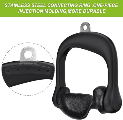 BeneLabel D Handle Cable Attachment, Cable Attachments for Gym, Non-Slip and Comfortable Grip, Solid Aluminum Alloy Handle, Suitable for Home and Gym