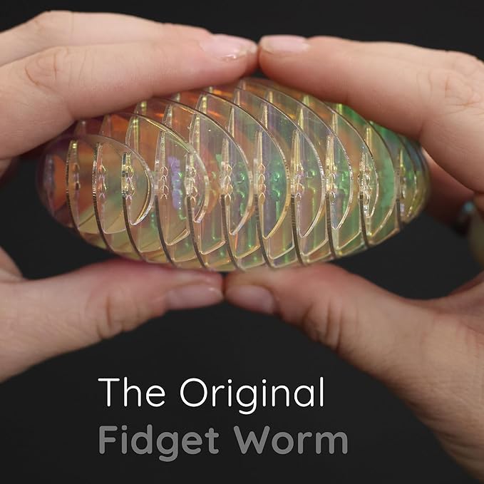 Morf Fidget Worm Toy - Flexible 3D Sensory Toy for Kids, Teens, and Adults – Stretchy, Quiet, Stress and Anxiety Relief, Focus - for Tactile Play, School, Work Gifts, Great for Classroom and Office