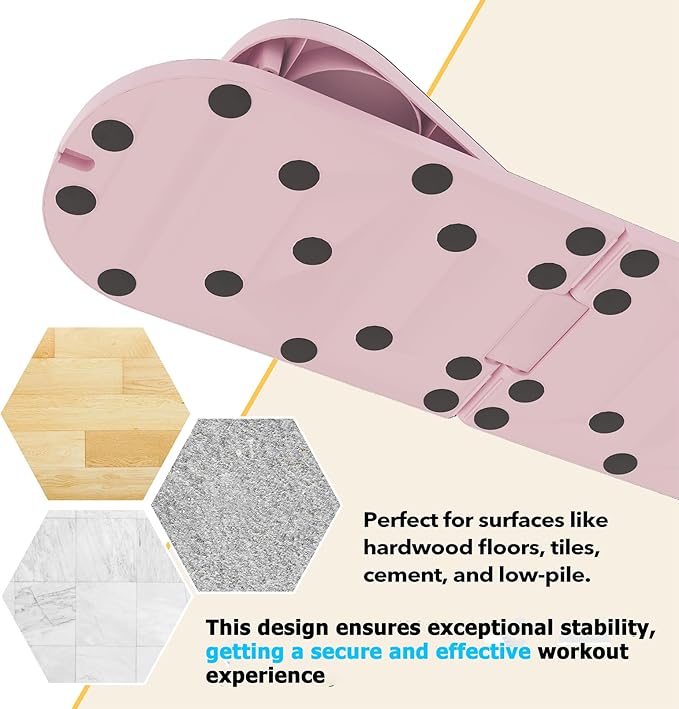 Pilates Board, Multifunctional Pilates Reformer Machine with Ab Trainer, Portable Pilates Reformer for Core & Full Body Workout, Foldable Home Gym Pilates Equipment for Women & Beginners