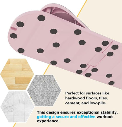 Pilates Board, Multifunctional Pilates Reformer Machine with Ab Trainer, Portable Pilates Reformer for Core & Full Body Workout, Foldable Home Gym Pilates Equipment for Women & Beginners