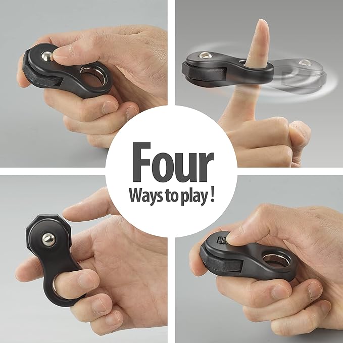 2 Pack Fidget Toy,Fidget Spinner Toy for Adults and Kid,Gifts Suitable for Children with Autism and ADHD,Quiet Office Desk Toy,Excellent for Relieving Stress and Anxiety Toys (Black & Yellow)