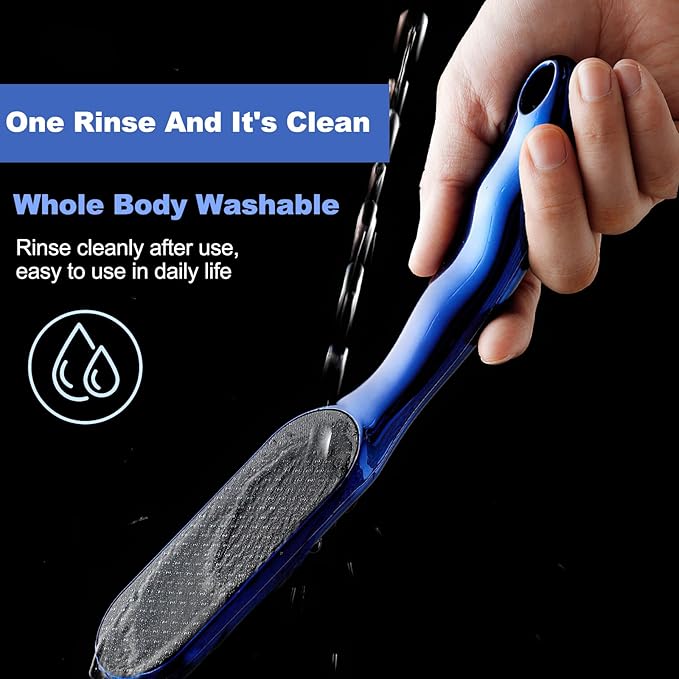 Veinsgrain Foot File, Nano Glass Foot File, Hard Skin Remover Nano-Glass Feet File, Professional Foot Care Tools, Pedicure Tool for Smooth Feet -Blue