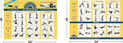 Full Body Vibration Poster Whole Body Vibration Plate Exercise Chart Workout Poster for Vibration Plate Exercise Machine