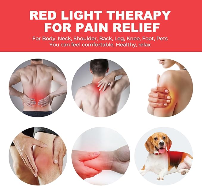 Red Light Therapy Vibration Massager Belt for Pain Relief Near Infrared Light Therapy Heating Wrap Pad for Body Back Knee Shoulder Waist Muscle Relaxation Grey