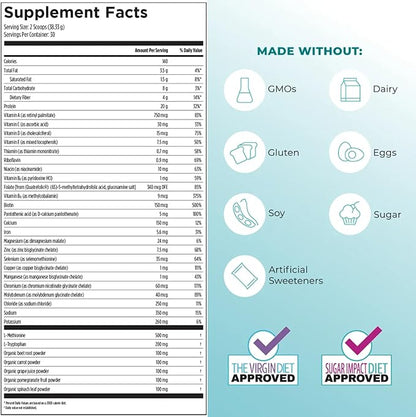 Reignite Wellness by JJ Virgin | Chocolate Plant-Based All-in-One Shake | New & Improved Formula | Plant Protein Powder, Vitamins, Minerals, Greens & Aminos | 20g of Plant Protein | 30 Servings