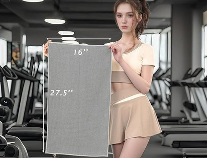 Microfiber Gym Towels 3 Pack, Quick-Drying Yoga Towels for Sport, Workout Equipment, Home and Gym, 16 Inches x 27.5 Inches