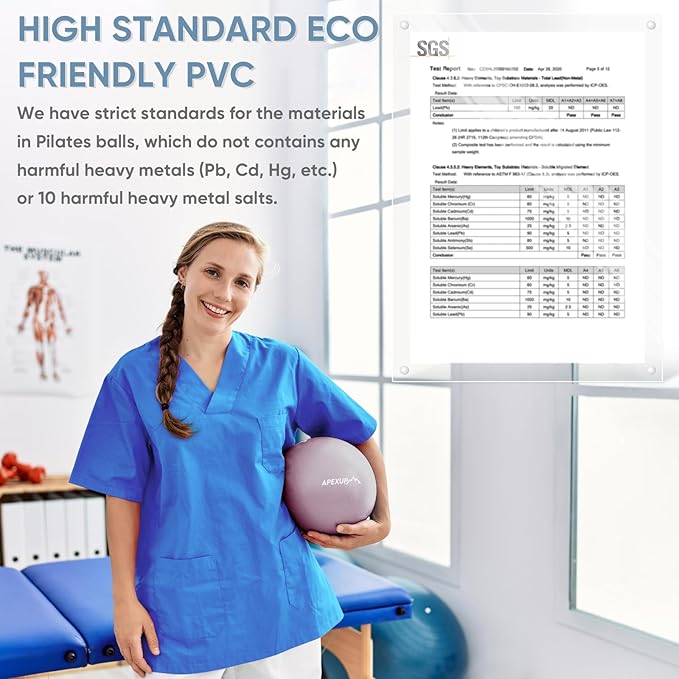 APEXUP Yoga Ball Exercise Ball Anti Slip Heavy Duty for Fitness, Balance & Core Workout