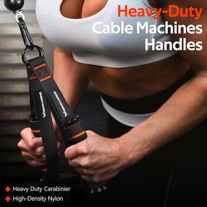 RENRANRING Gym Exercise Handles, Replacement Handle Attachments for Cable Machine Pulleys, Resistance Band and Strength Trainer, Pull Down Workout Accessories, Home Gym Add On Equipment
