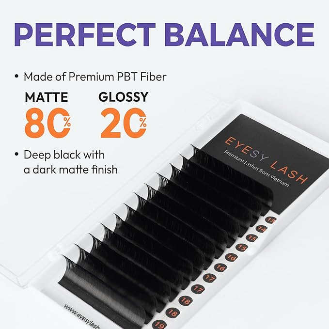 Cashmere Volume Eyelash Extensions Premium Individual Lashes - 0.05mm Thickness D Curl 13-20mm Mixed Tray - Super Soft Matte Black Single Eyelash Easy to Fan for Professional Salon Use