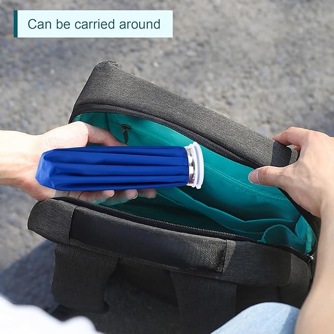 1 PCS Upgrade Ice Pack Injuries Reusable, 9in Ice Bags Hot Water for Injuries, Soothe Pain and Stay Cool, Old School Style and Traditional Ice Packs, Versatile and Easy to Carry