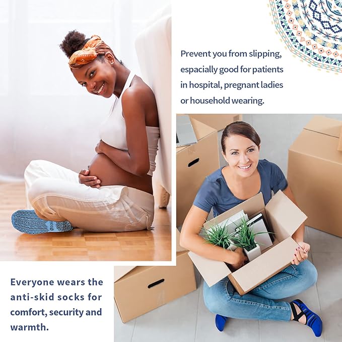 Ozaiic Yoga Socks for Women Non-Slip Grips & Straps, Ideal for Pilates, Pure Barre, Ballet, Dance, Barefoot Workout