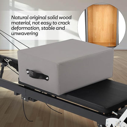 FAHKNS Portable Pilates Reformer Sitting Box, Non-Slip Pilates Sit Boxs for Home Workout, Pilates Exercise Accessories for Pilates Refomer/Board, Posture Correction
