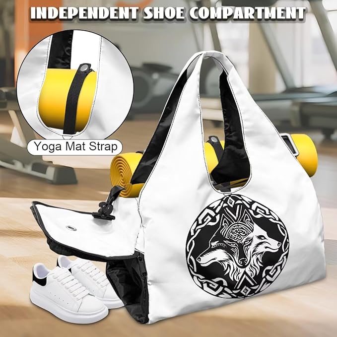 Yoga Mat Bag for Women Men Large Carryall Tote with Adjustable Shoulder Strap for Gym Yoga Travel Pilates Office