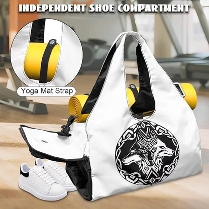 Yoga Mat Bag for Women Men Large Carryall Tote with Adjustable Shoulder Strap for Gym Yoga Travel Pilates Office