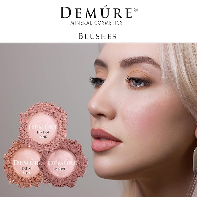 Mineral Make Up Blush, Loose Powder Makeup, Natural Makeup, Blush Makeup, Professional Makeup, Cruelty Free Makeup, Blush Powder By Demure (Hint of Pink)