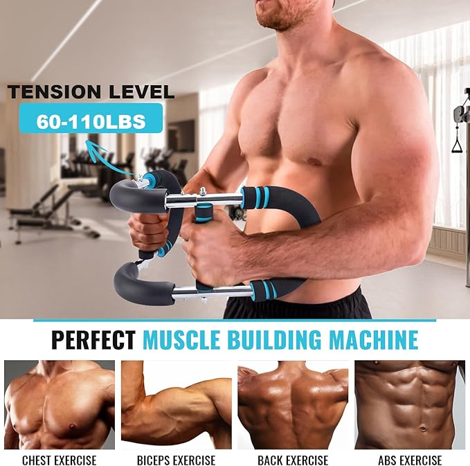 Twister Arm Trainer,Adjustable Chest Arm Workout Equipment,Chest Exerciser for Men,Arm Trainer for Men,Chest Clip Muscle Trainer,Portable Arm Exercise Equipment,Upper Body Workout Equipment