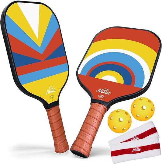 Pickleball Paddles, Carbon Fiber Pickleball Paddles Set of 1/2/4, USAPA Approved 13mm Polymer Core Pickleball Set for Intermediate, Stylish Pickleball Gifts