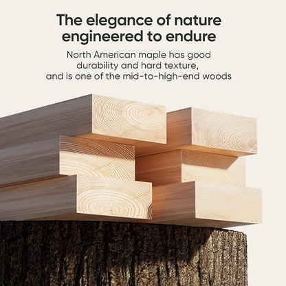 Pilates Reformer with Half Trapeze – Maple Wood Frame, Adjustable Resistance & Half Trapeze for Home Gym, Core Strength, Flexibility & Full-Body Workouts, Mocha