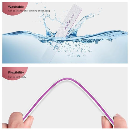Canvalite 25 PCS Nail File Professional Nail Files Reusable Double Sided Emery Board(80/80 Grit) Nail Styling Tools for Home and Salon Use