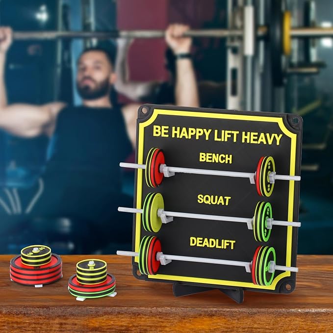 Bnesi Personalized Removable Mini Barbells Tracking Board Custom Weightlifting Tracking Board with Text Customized Board for Workout Tracking Gifts for Fitness Lovers