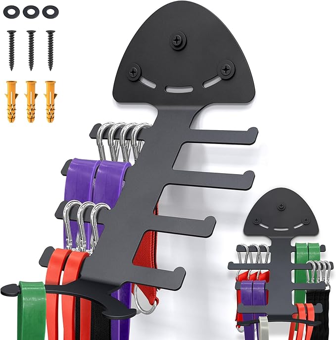 Resistance Band Storage Rack， Resistance Band Hanger Gym Organization for Home Gym Resistance Band Holder，Workout Band Rack ﻿