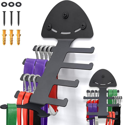 Resistance Band Storage Rack， Resistance Band Hanger Gym Organization for Home Gym Resistance Band Holder，Workout Band Rack ﻿