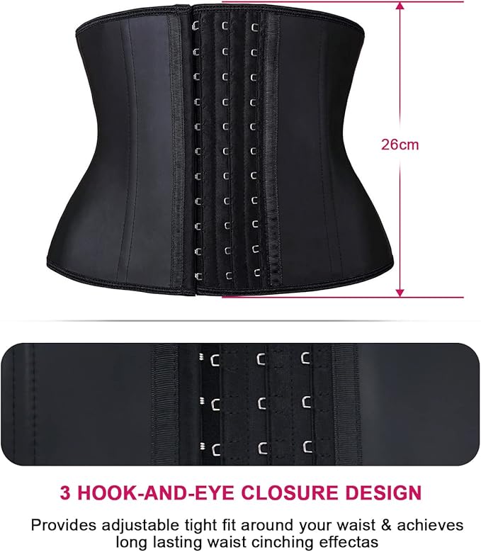 YIANNA Waist Trainer for Women Latex Underbust Waist Cincher Corset Sport Girdle Hourglass Body Shaper