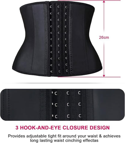 YIANNA Waist Trainer for Women Latex Underbust Waist Cincher Corset Sport Girdle Hourglass Body Shaper