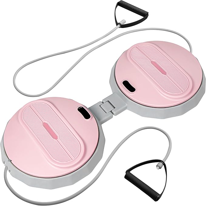 Waist Twister Machine, Foldable Ab Workout Equipment with 300 lbs Weight Capacity, Noiseless Ab Twister Board for Home Gym Exercise Equipment, Ab Machine for Women Men