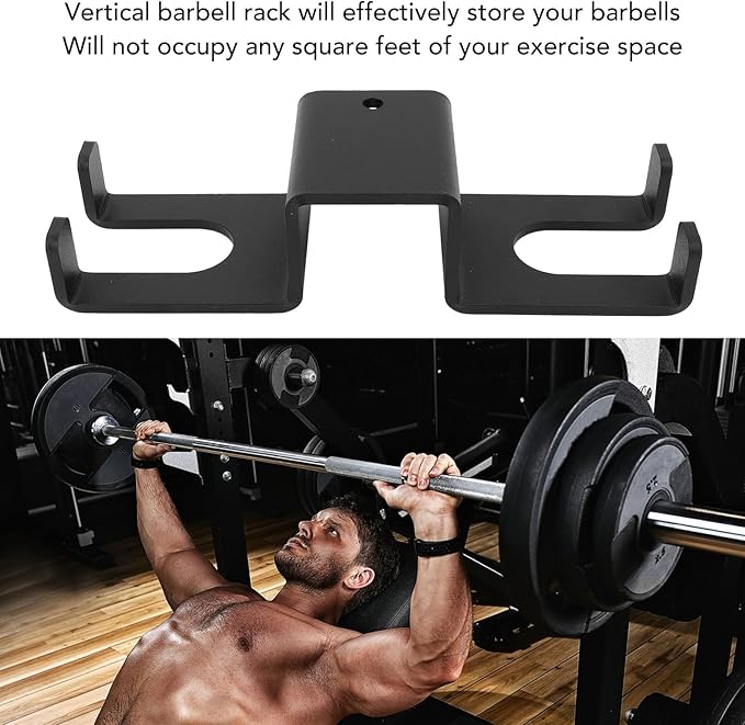 Vertical Barbell Holder, Home Gym Equipment, Space Saving Commercial Accessory