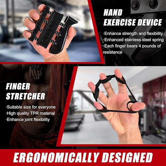Hand Grip Strengthener, Grip Strength Trainer, 22-132 Lbs Adjustable Resistance Forearm Exerciser Workout for Rehabilitation Athletes Climbers Musicians