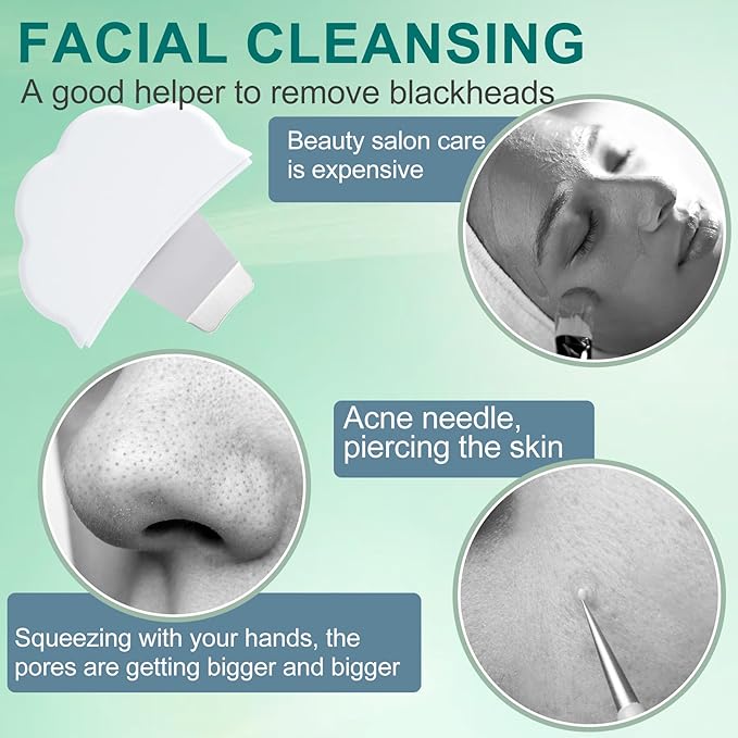 Black Head Remover for Nose, White Mild Skin Spatula Face Scrubber for Deep Skin Cleansing, Silicone Pore Cleaner, Daily Skin Cleansing Tool for Men and Women (1PCS)