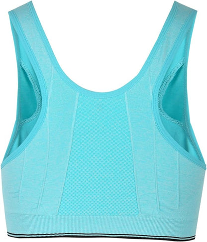 Women's Zipper Front Closure Sports Bra Racerback Yoga Bras