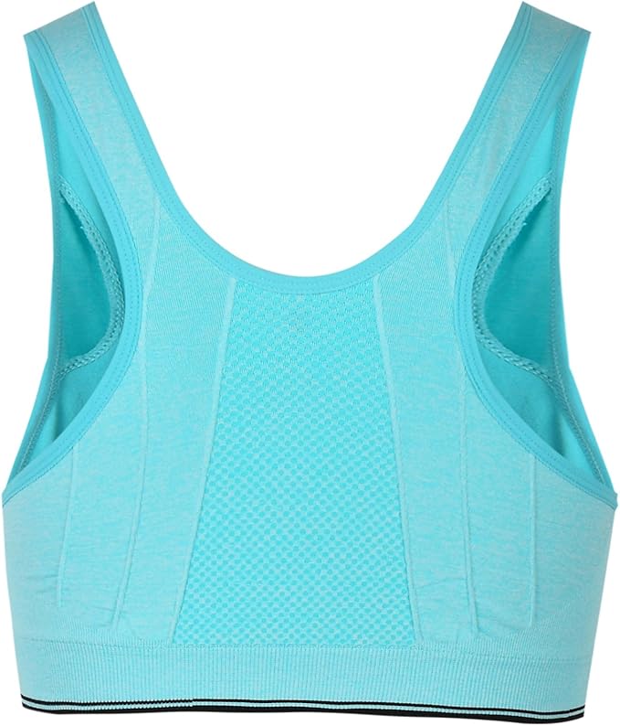 Women's Zipper Front Closure Sports Bra Racerback Yoga Bras