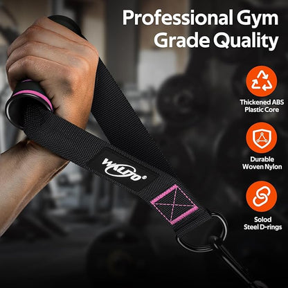 WALITO Exercise Handles, Replacement Cable Machine Attachments for Home Gym Equipment, Pulley System, Pilates, Resistance Bands, Strength Trainer, Heavy Duty Working Out Handles