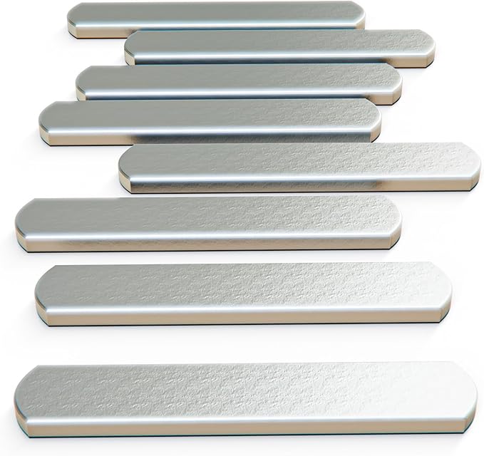 mavee 8-Pack Steel Weight Plates (0.44lb Each), Rustproof Solid Steel Inserts for Weighted Vests, Ankle/Wrist Weights - Ideal for Strength Training, Running, Cardio Workouts