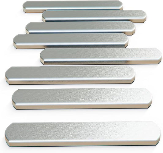 mavee 8-Pack Steel Weight Plates (0.44lb Each), Rustproof Solid Steel Inserts for Weighted Vests, Ankle/Wrist Weights - Ideal for Strength Training, Running, Cardio Workouts