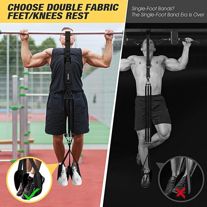 Pull Up Assistance Bands, Resistance Bands for Pull Up Bar Workout, Adjustable Heavy Duty Pull Up Assist Equipment with 4 Assistance Bands, Home Gym Fitness Exercise Strength Training
