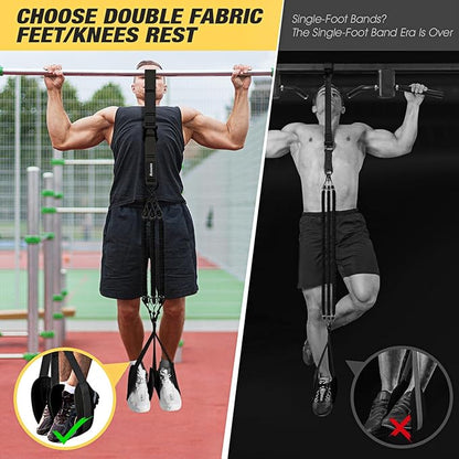 Pull Up Assistance Bands, Resistance Bands for Pull Up Bar Workout, Adjustable Heavy Duty Pull Up Assist Equipment with 4 Assistance Bands, Home Gym Fitness Exercise Strength Training